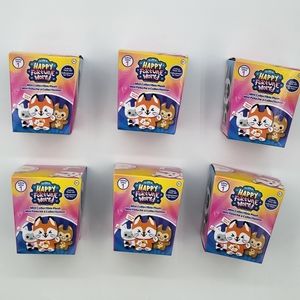 6 Super Happy Fortune World Mini Collectible Stylized Plush series 1